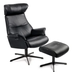FÅTÖLJ AIR + PALL - LÄDER