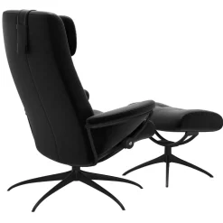 FÅTÖLJ STRESSLESS BERLIN STAR + PALL - HÖG RYGG - LÄDER