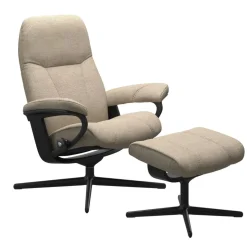 FÅTÖLJ STRESSLESS CONSUL STAR M + PALL - TYG