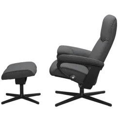 FÅTÖLJ STRESSLESS CONSUL STAR M + PALL - TYG