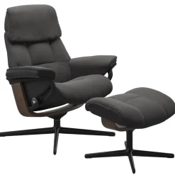 FÅTÖLJ STRESSLESS RUBY CROSS + PALL - LÄDER