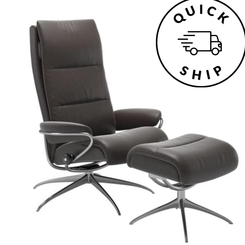 FÅTÖLJ STRESSLESS TOKYO STAR + PALL - QUICKSHIP