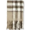 PLÄD BLACK CHECK MOHAIR