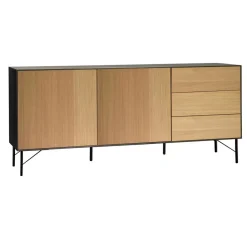 SIDEBOARD EDGE - SVART/VITPIGM. EKFANÉR, KOMBINATION 3