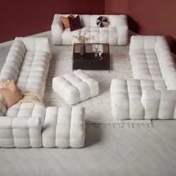 SOFFA CREAM - 4-SITS - 2-DELAD