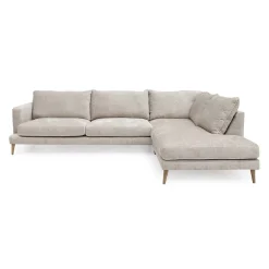 SOFFA VILMA - 3-SITS MED ÖPPET AVSLUT - TRÄBEN